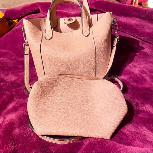 Dusty Pink Tote and Poche. Very beautiful, never been used. For school or office - Picture 8 of 8